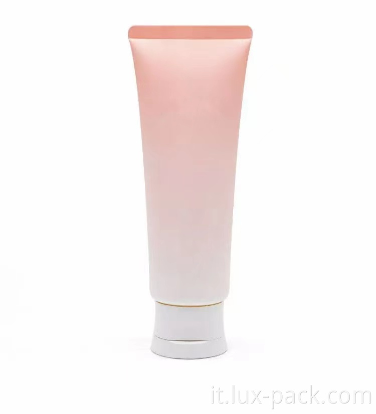 Tubo di plastica trasparente estetico Veste Flip Top Closure Crema di lavaggio a faccia morbida